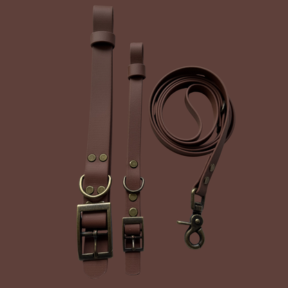 Chocolate Brown Waterproof Dog Collar 🐻🤎