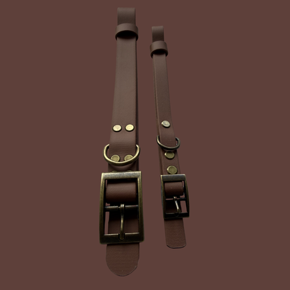 Chocolate Brown Waterproof Dog Collar 🐻🤎