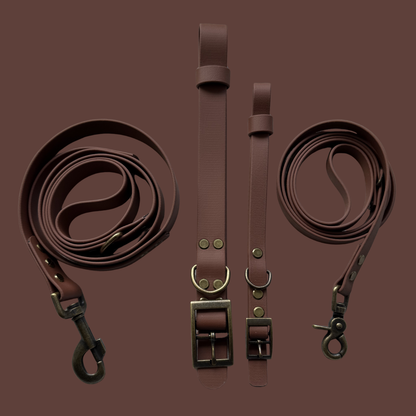 Chocolate Brown Waterproof Dog Collar 🐻🤎
