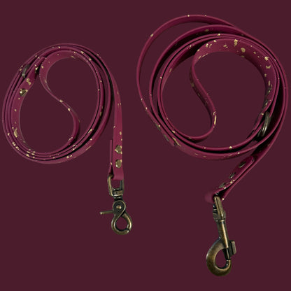 Mulberry Magic ✨ Waterproof dog collar and lead