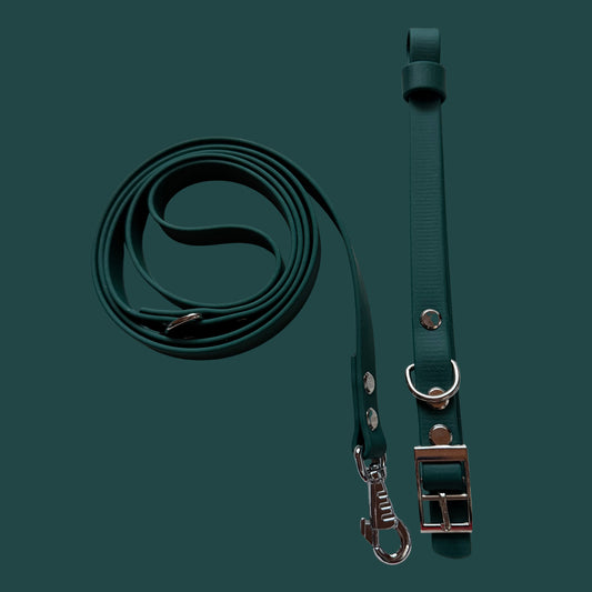 Forest Green Waterproof Dog Collar 🌿💚