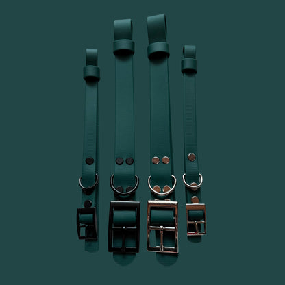 Forest Green Waterproof Dog Collar 🌿💚