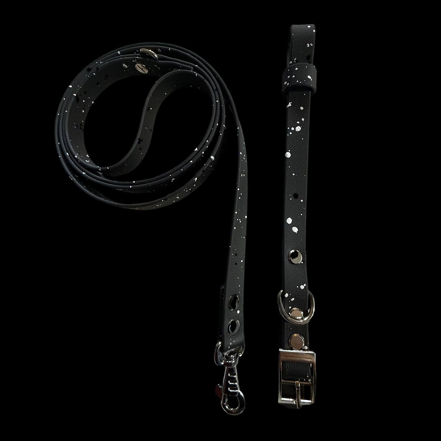 Midnight Frost ❄️ Waterproof dog collar and lead